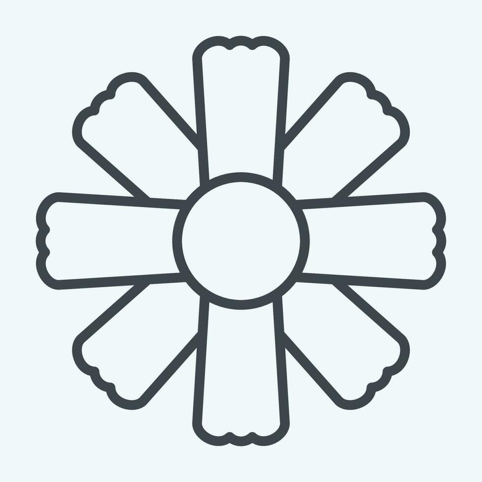 ikon kosmos. relaterad till blommor symbol. linje stil. enkel design redigerbar. enkel illustration vektor