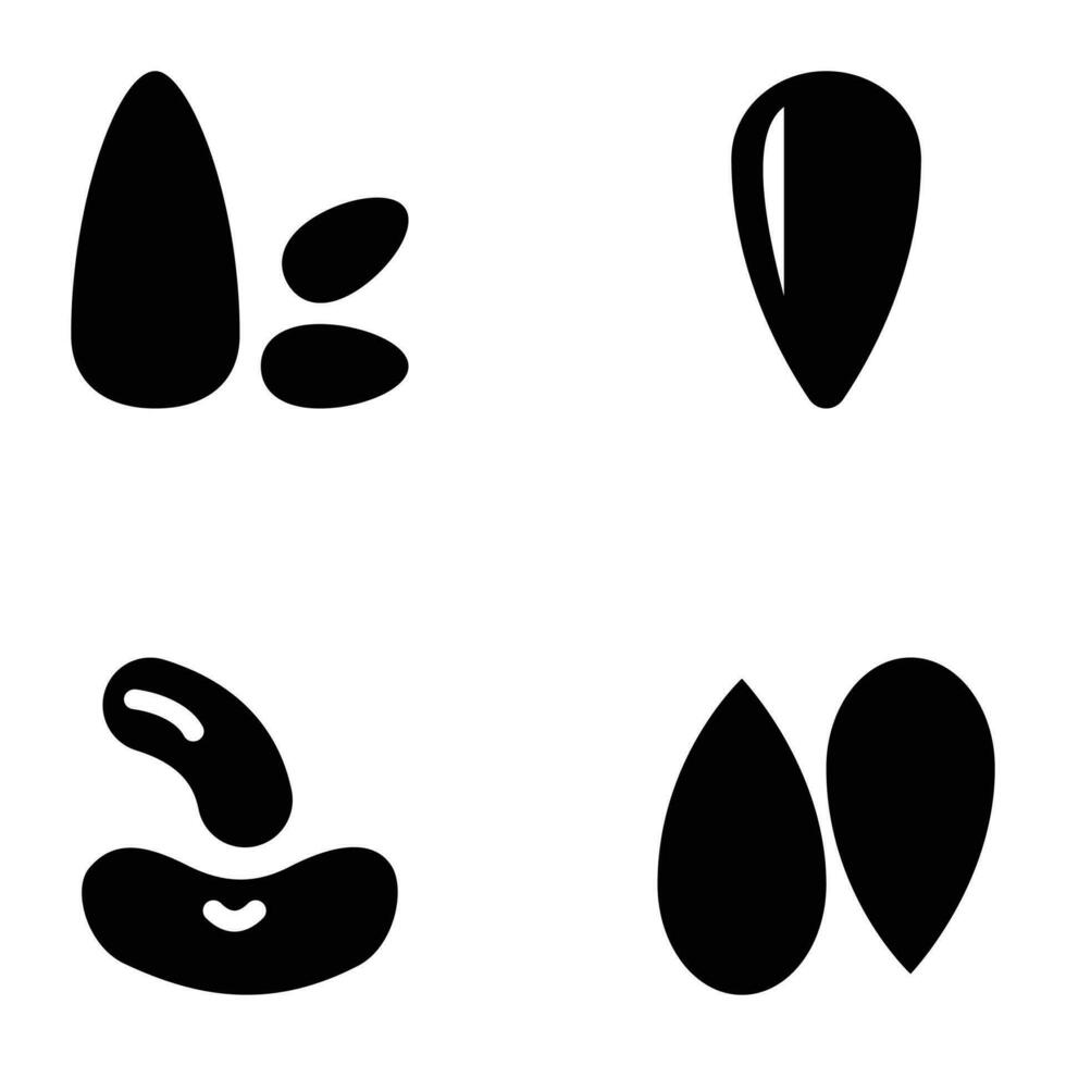 Diät Essen Glyphe Symbole Pack vektor