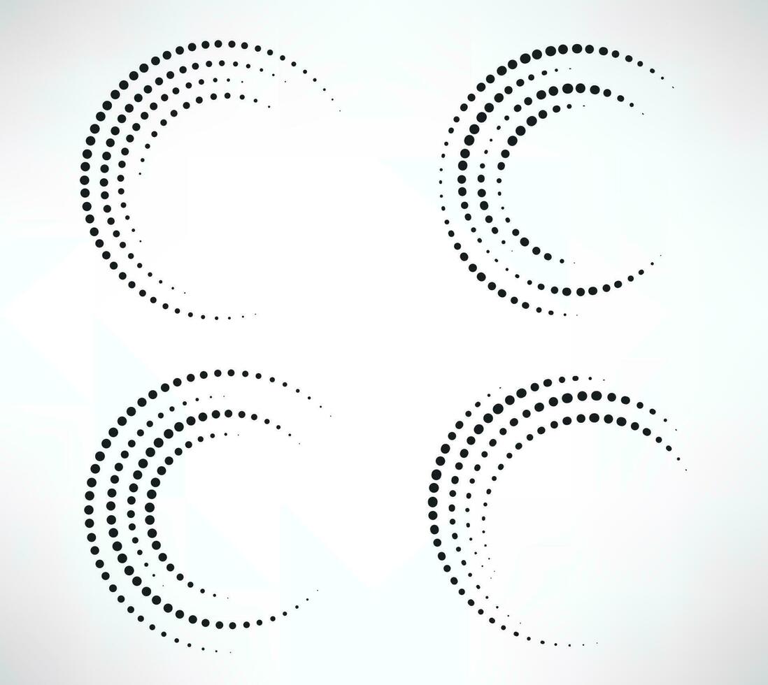 halvton cirkel logotyp ikon vektor mall. halvton cirkel logotyp