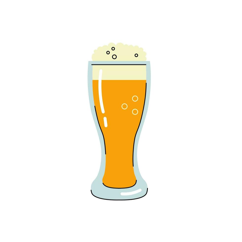 Glas Bier-Vektor-Illustration vektor