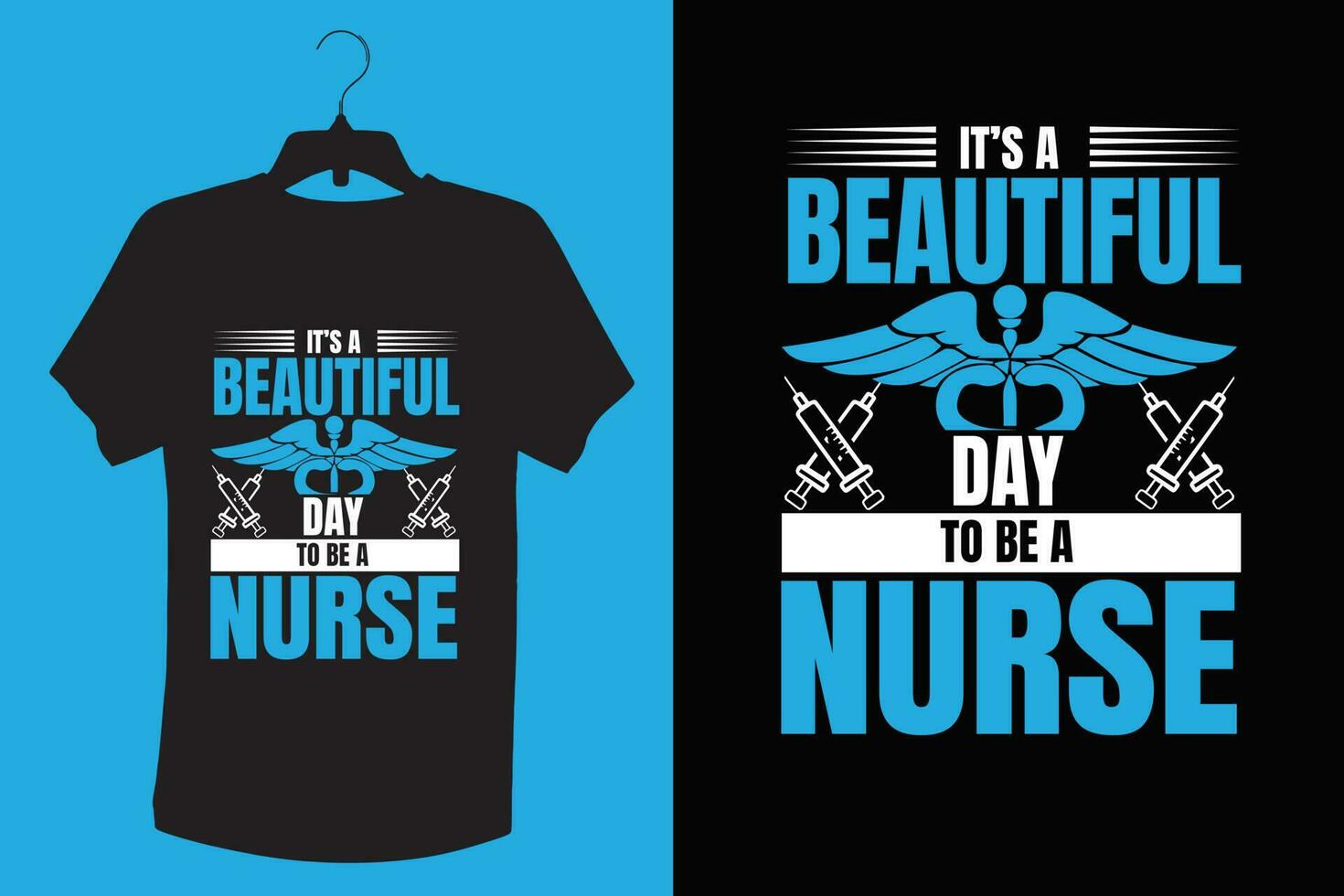 Krankenschwester T-Shirt Design. vektor