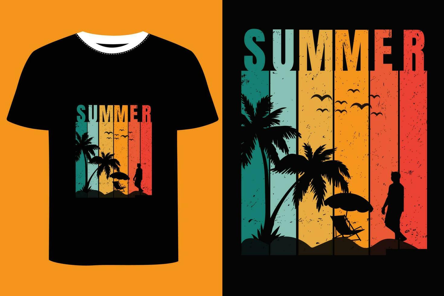 sommar t-shirt design. vektor