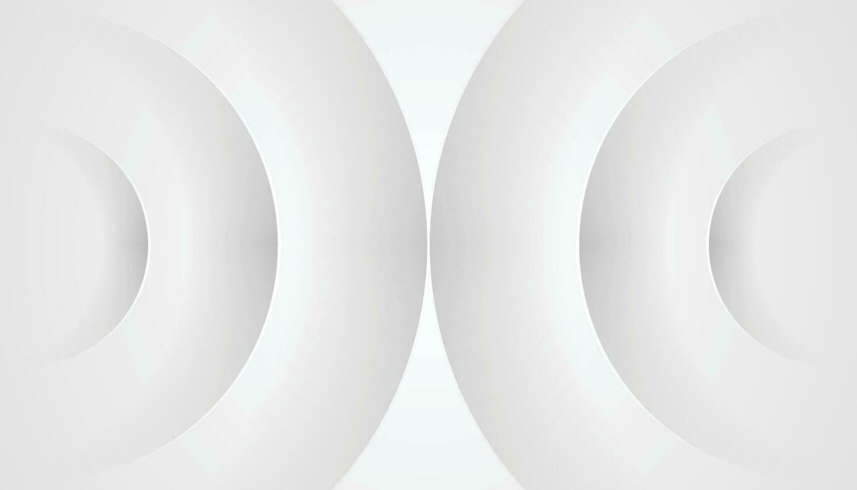 abstrakt Weiß grau Kreise Hintergrund mit Luxus Stil. futuristisch kreisförmig Hintergrund. Vektor Illustration
