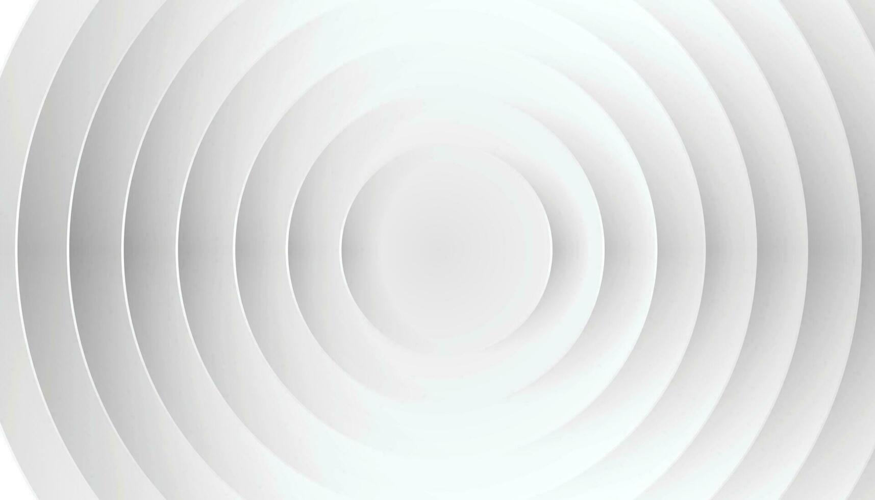 abstrakt 3d vit cirkel skikten bakgrund med lyx stil, trogen teknologi begrepp. vektor illustration