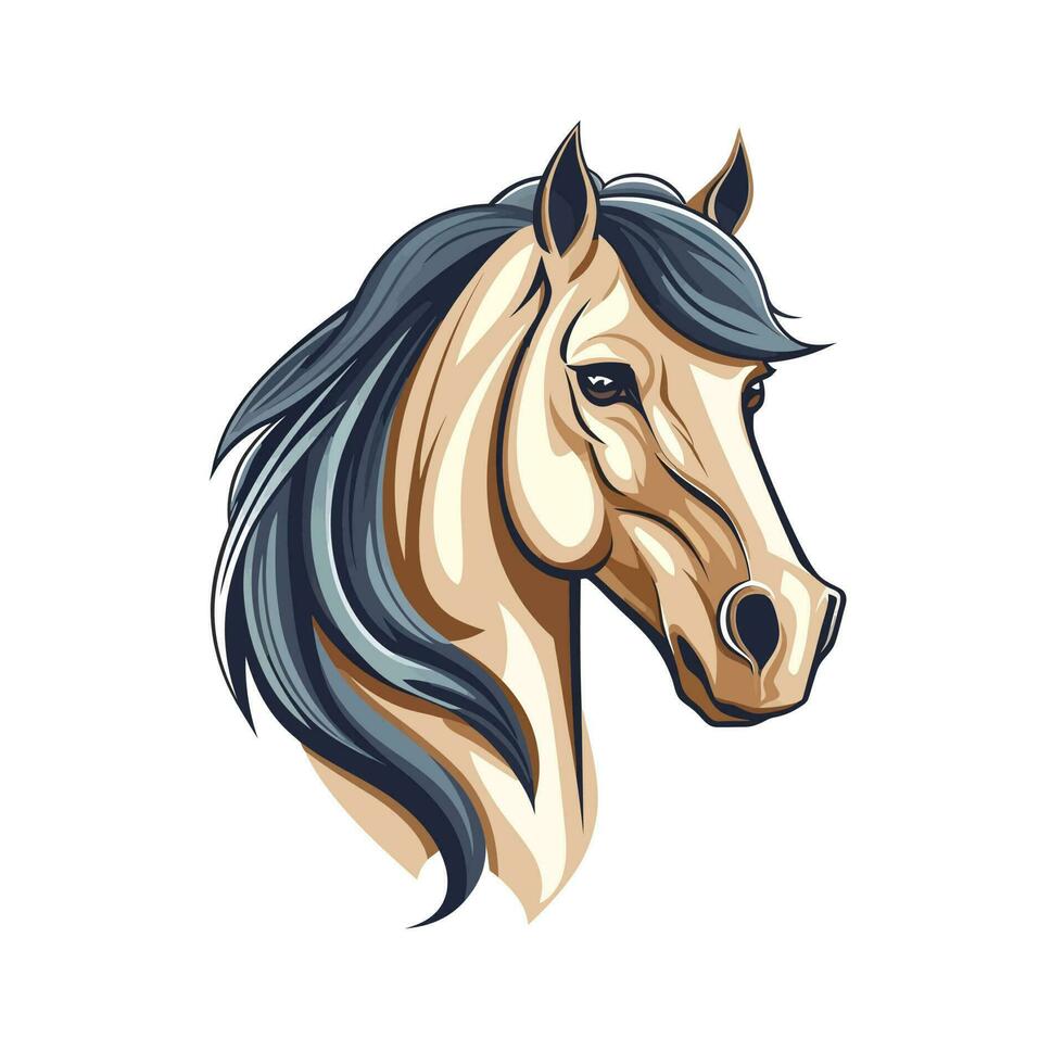 Pferd Kopf Logo Vektor - - Tier Marke Symbol