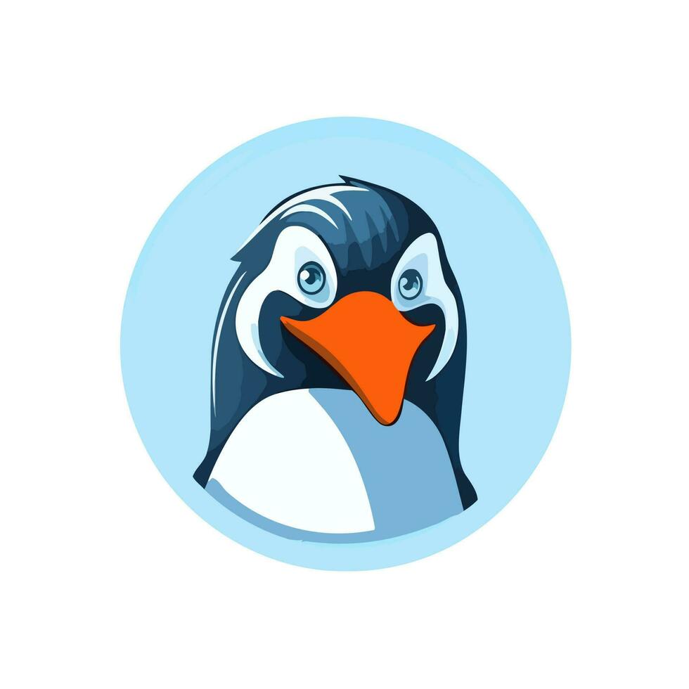 pingvin huvud logotyp vektor - fågel varumärke symbol