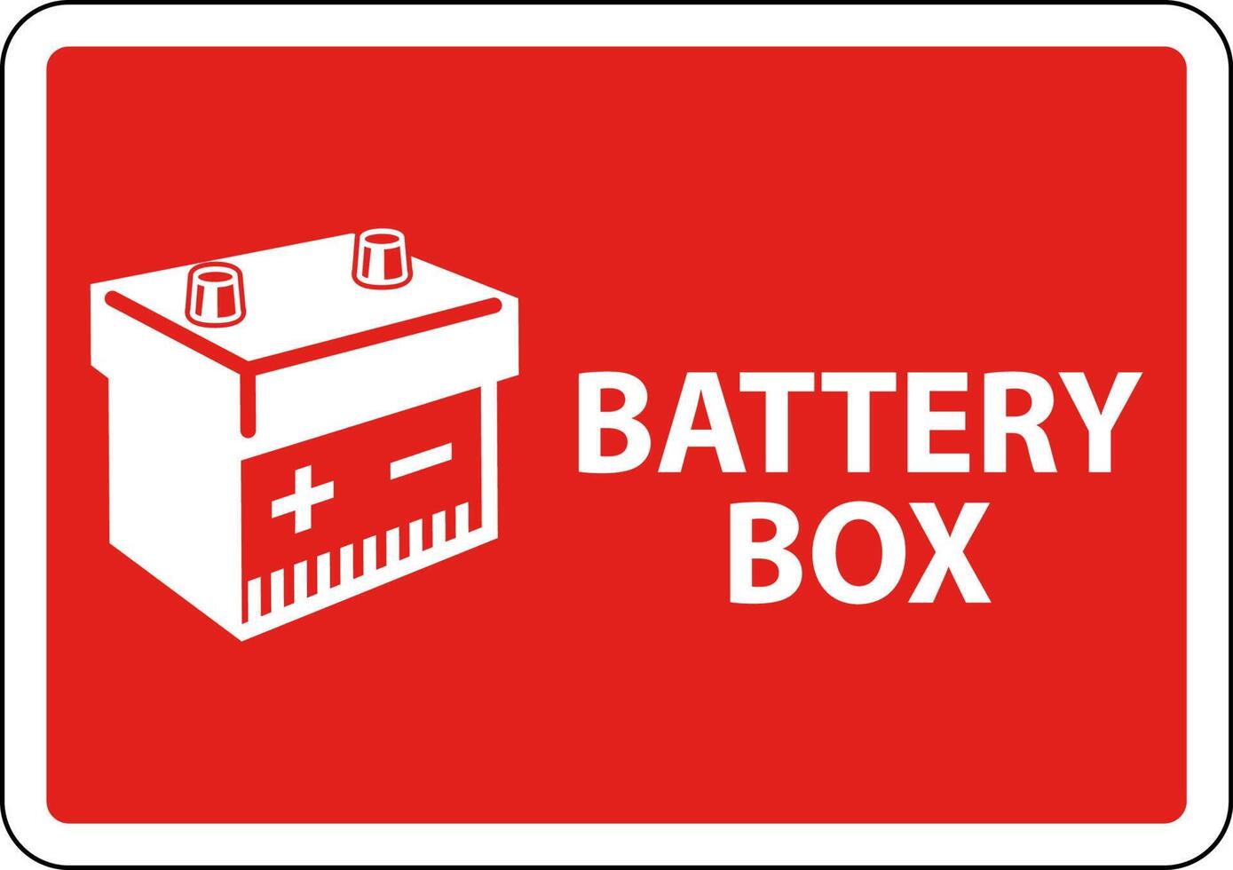 Symbol Batterie Zeichen Batterie Box auf Weiß Hintergrund vektor