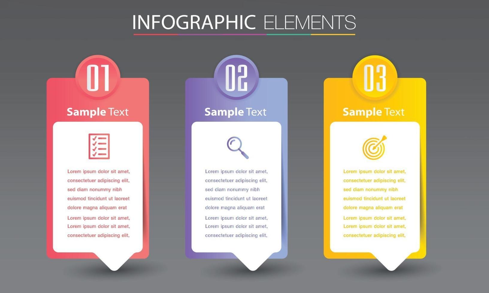 modern textruta mall banner infographics vektor