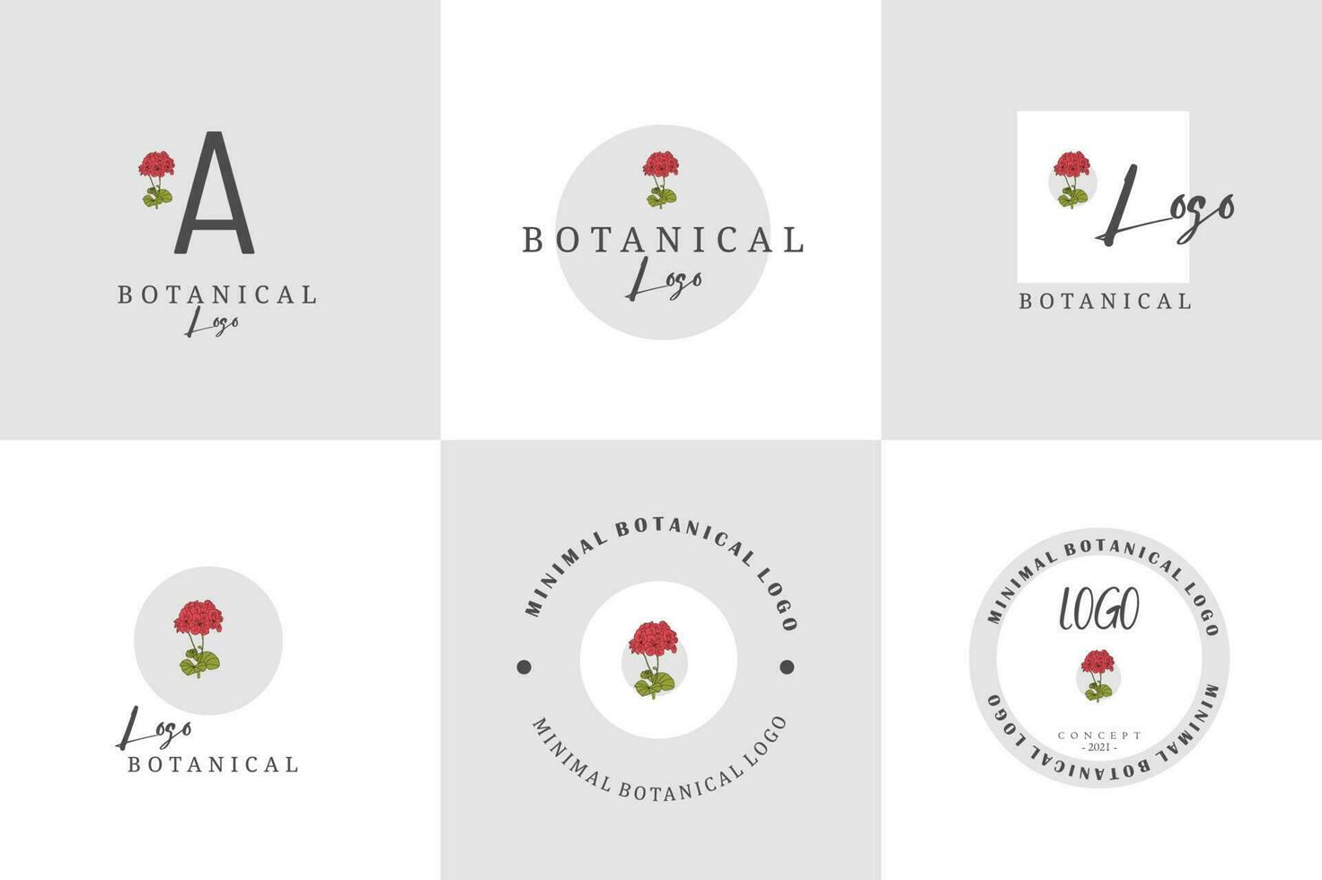 linje konst minimalistisk blomma logotyp packa vektor