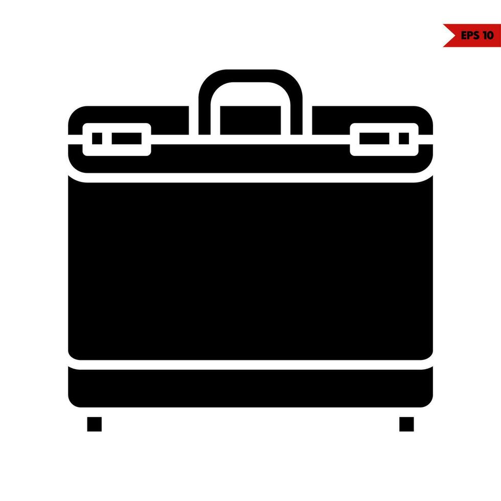 resväska handväska glyf ikon vektor