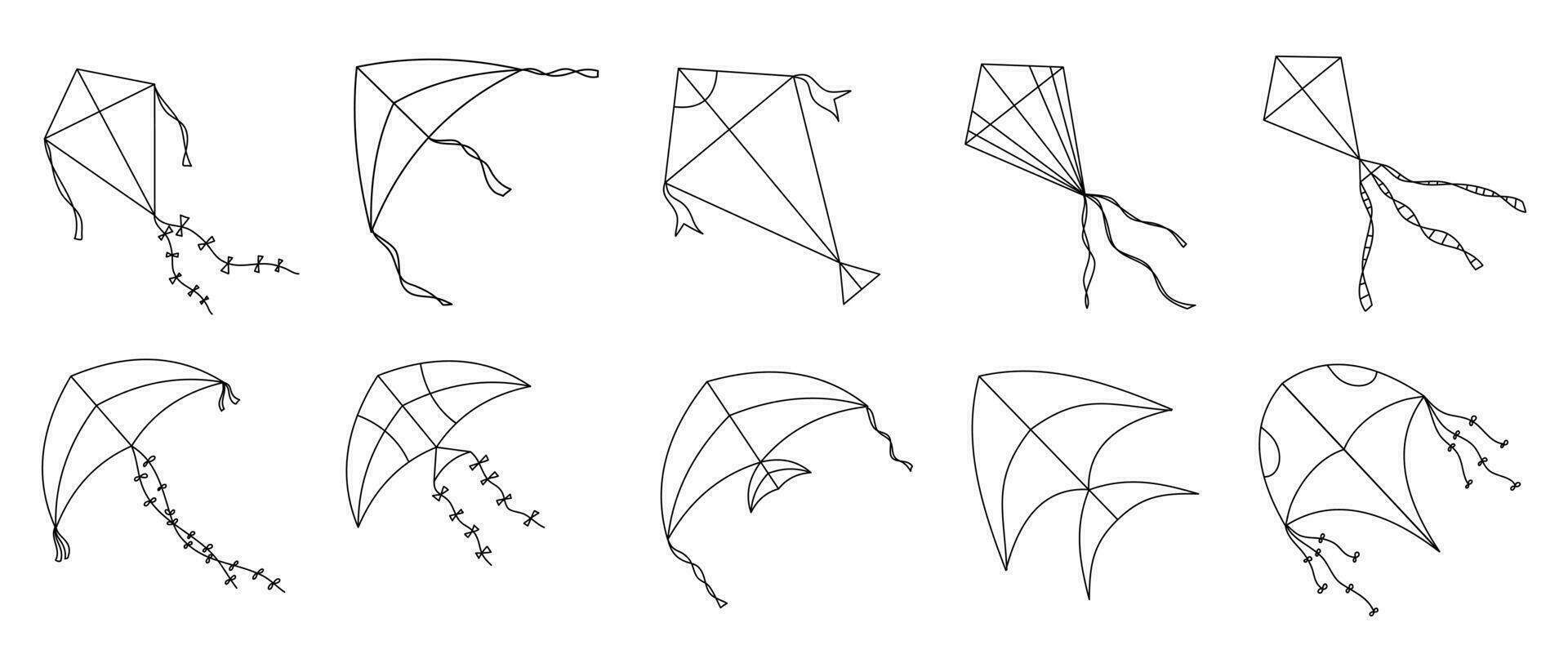 Drachen Gliederung Illustration vektor