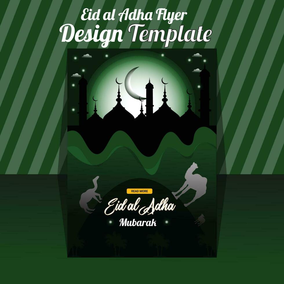 eid ul adha Flyer Design Vorlage vektor