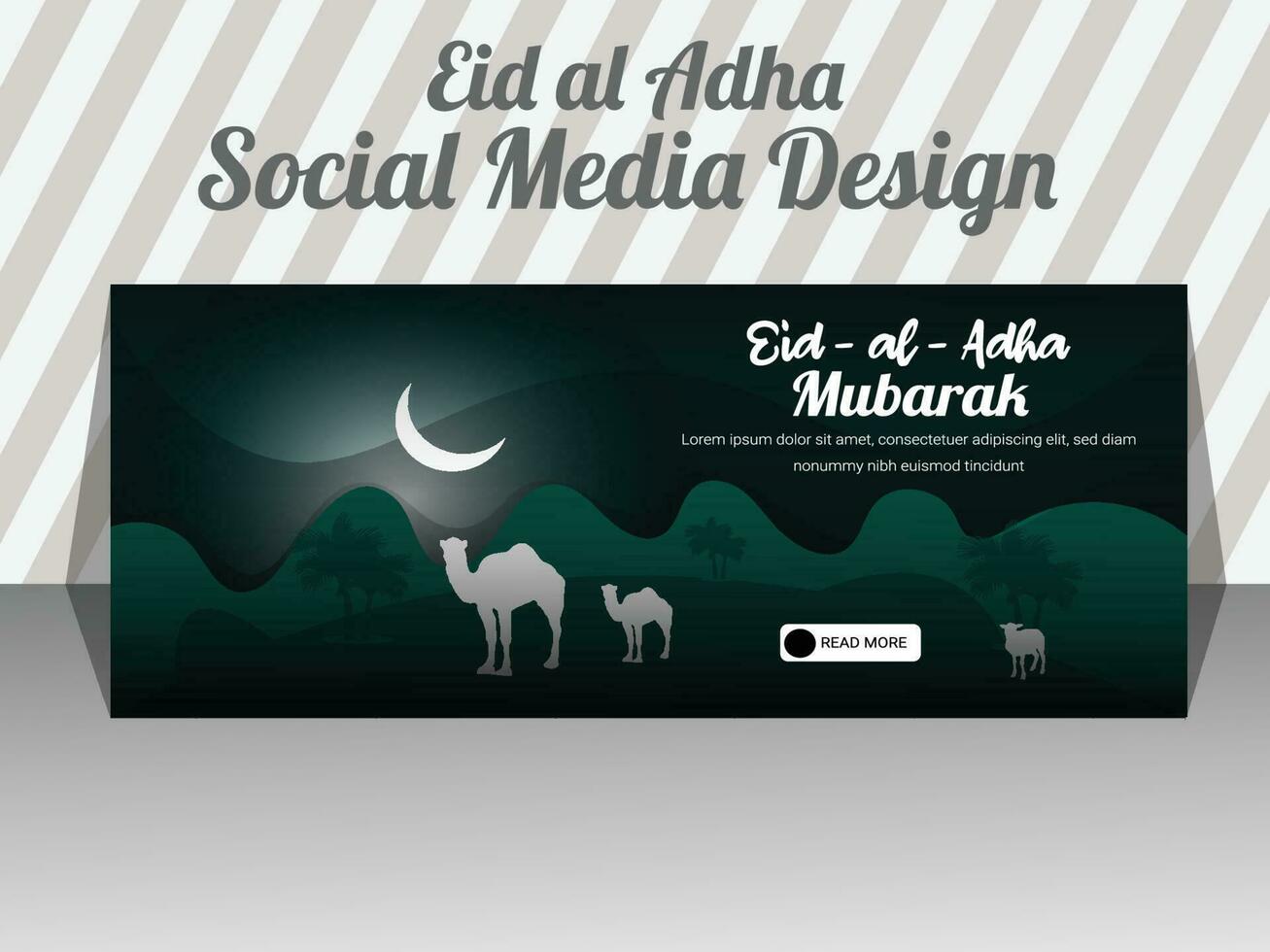 eid ul Adha social media omslag design mall vektor