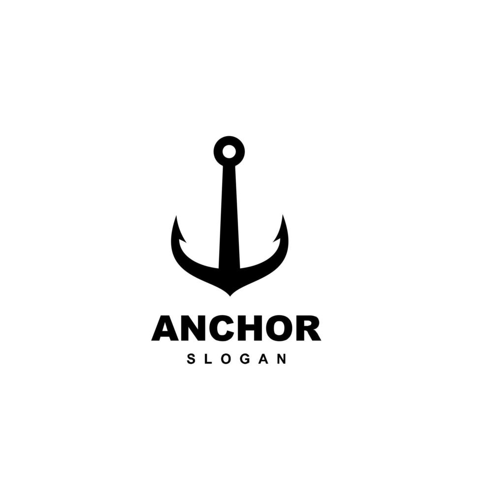 Premium einfache Anker Vektor Logo Symbol nautische maritime Illustration Symbol Design