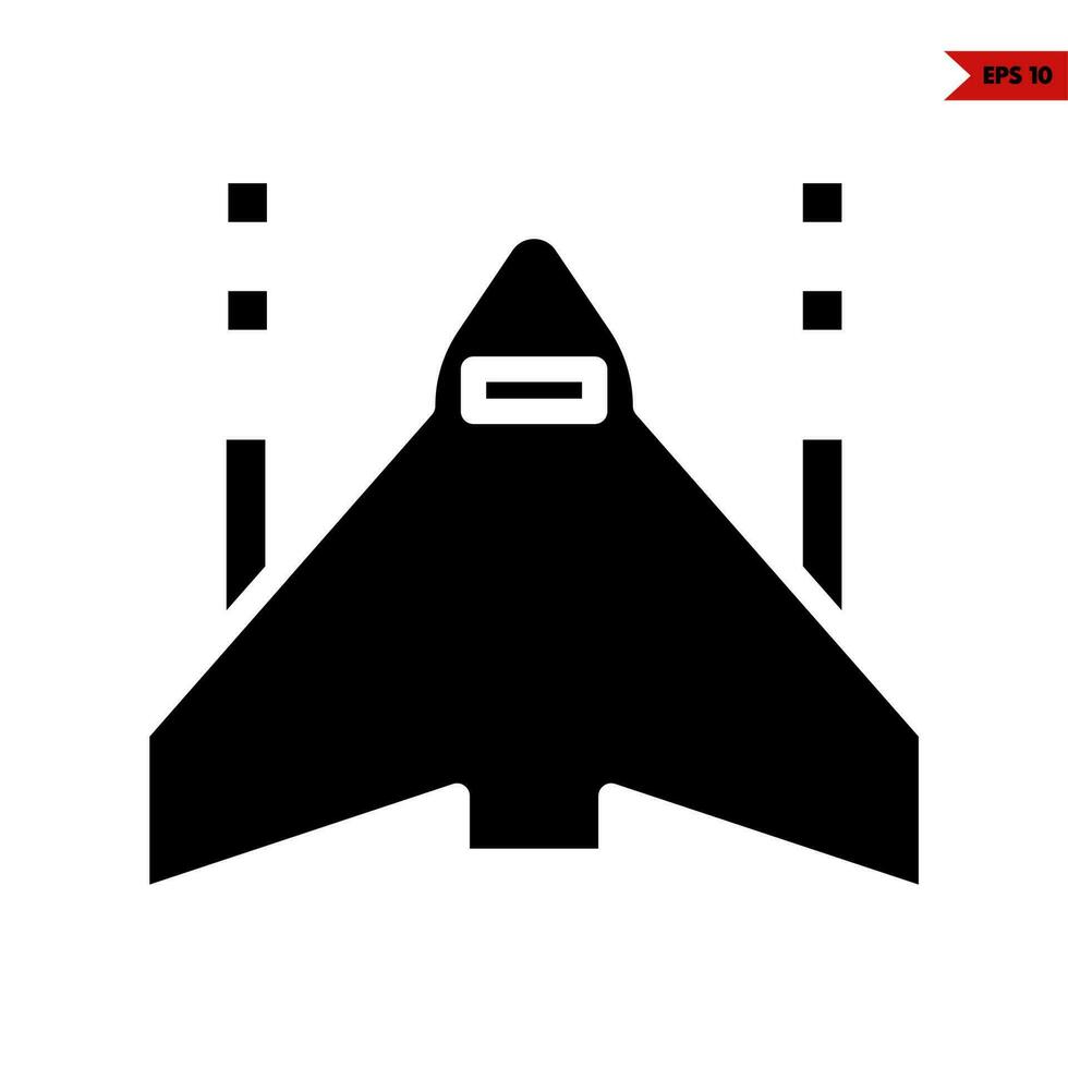 Flugzeug Spiel Glyphe Symbol vektor