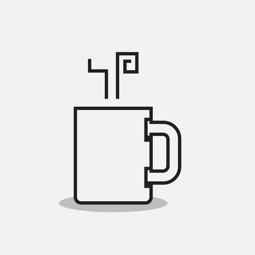 Kaffeetasse Logo Coffeeshop Vektor Icon Design