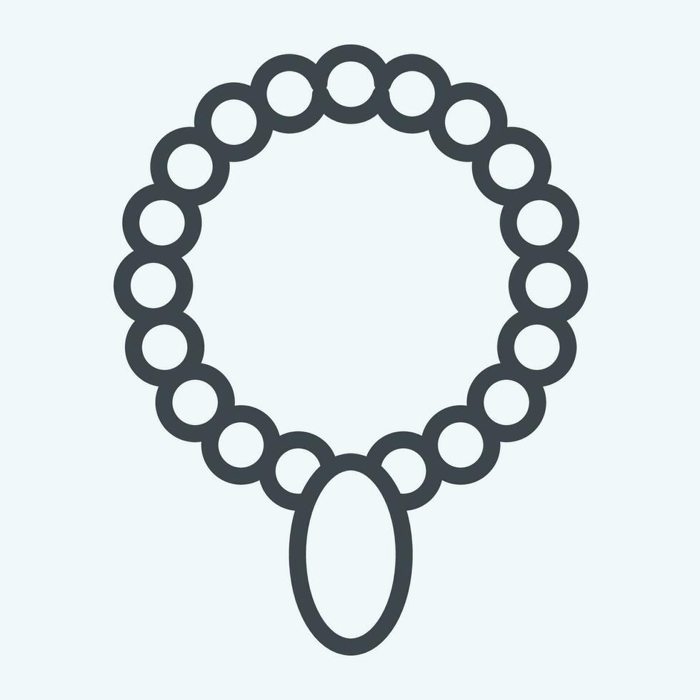 ikon halsband. relaterad till hawaii symbol. linje stil. enkel design redigerbar. vektor
