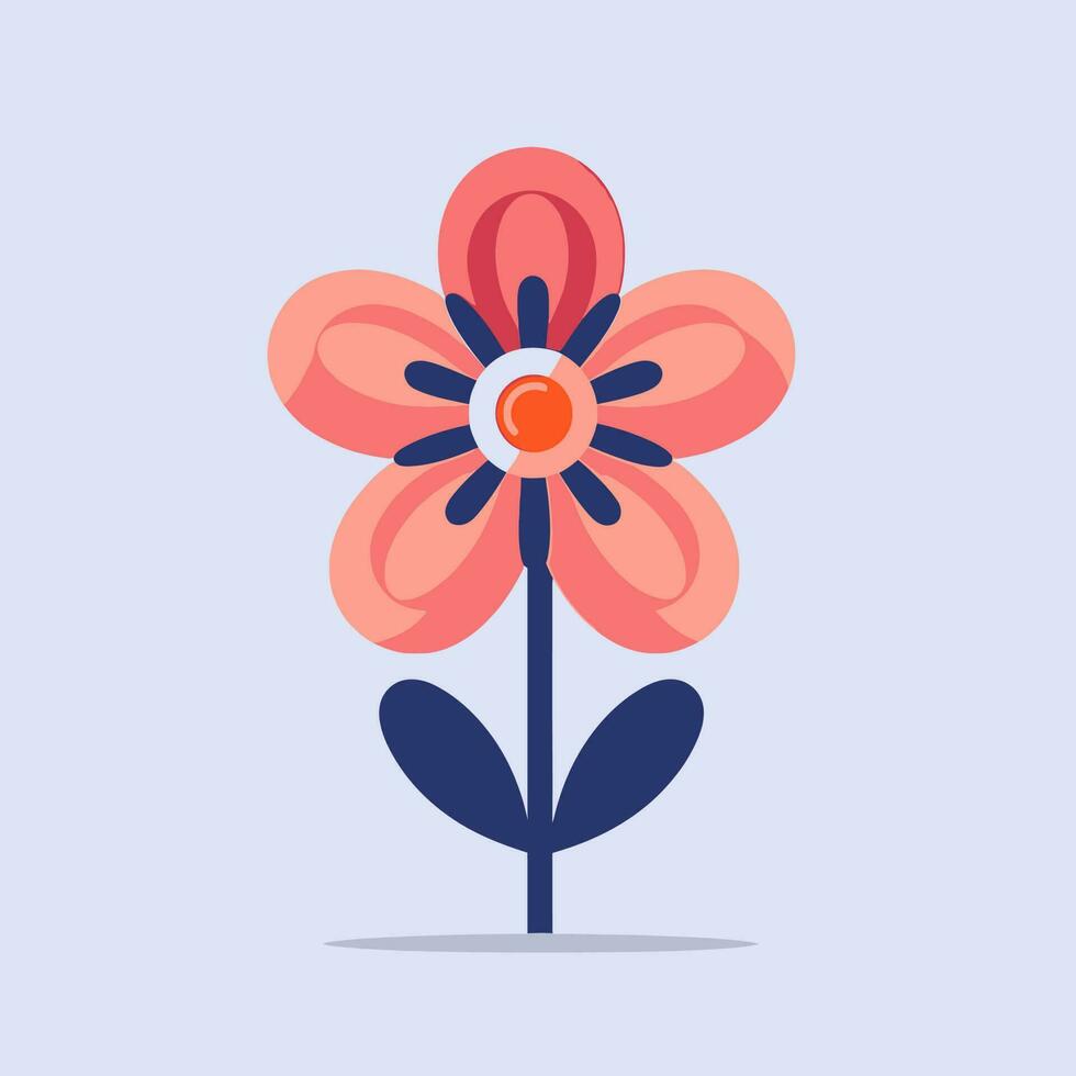 dekorativ blomma ikoner i platt stil. vår växt silhuett samling. blommig ClipArt illustration vektor