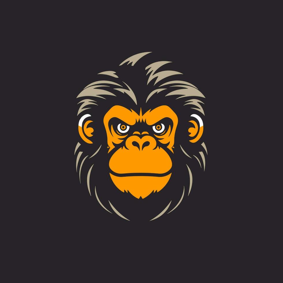 Affe Kopf Logo Vektor - - Gorilla Marke Symbol