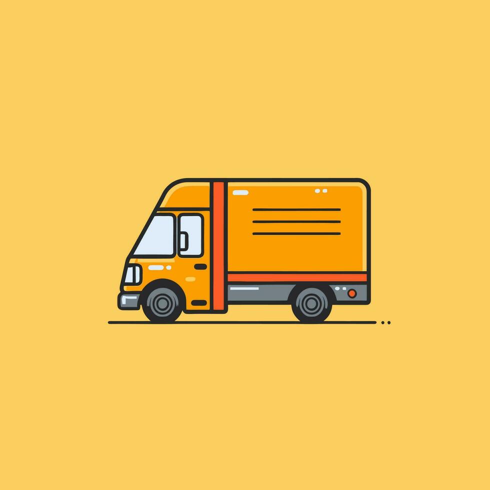 leverans lastbil. leverans service begrepp. vektor illustration.