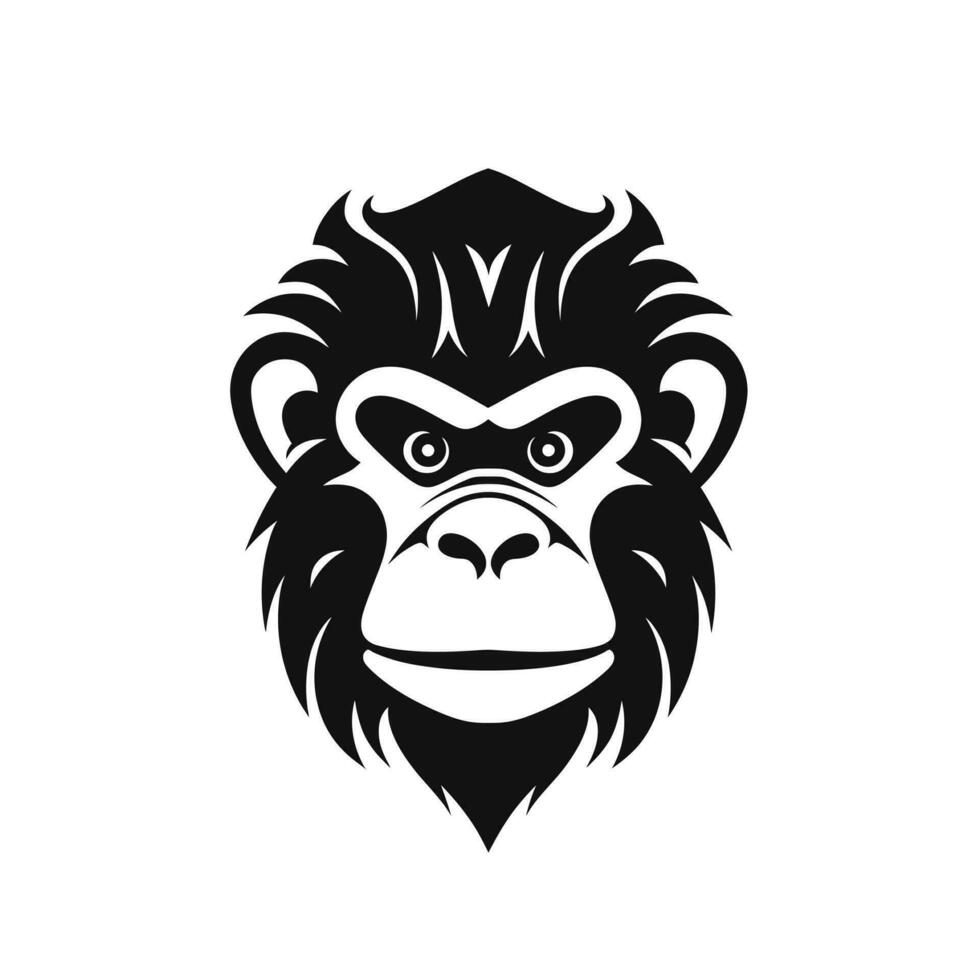 apa huvud logotyp vektor - gorilla varumärke symbol