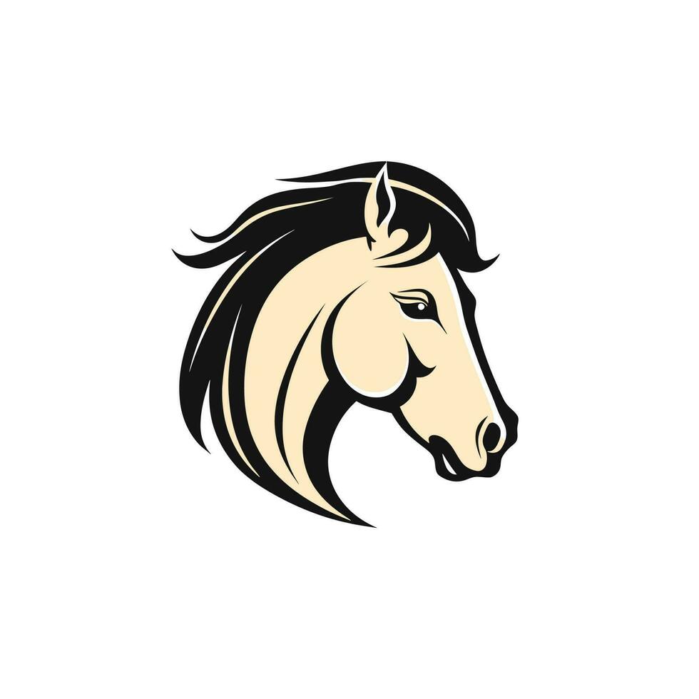 häst huvud logotyp vektor - djur- varumärke symbol