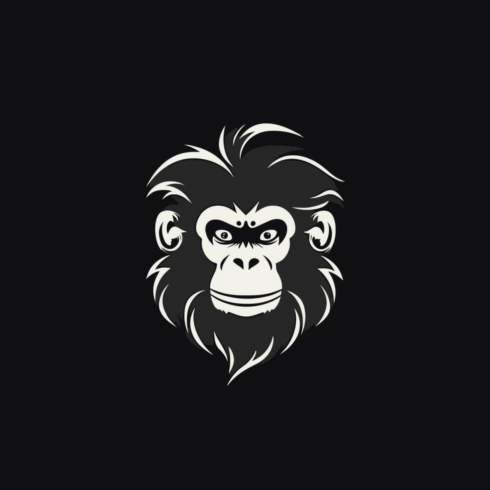 Affe Kopf Logo Vektor - - Gorilla Marke Symbol