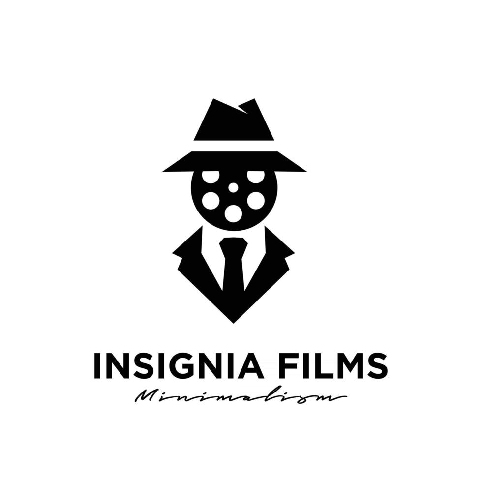 spion hemlig filmstudio film film film produktion logo design vektor ikon illustration