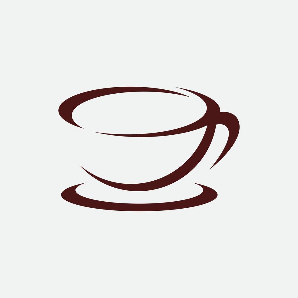 Kaffeetasse Logo Coffeeshop Vektor Icon Design