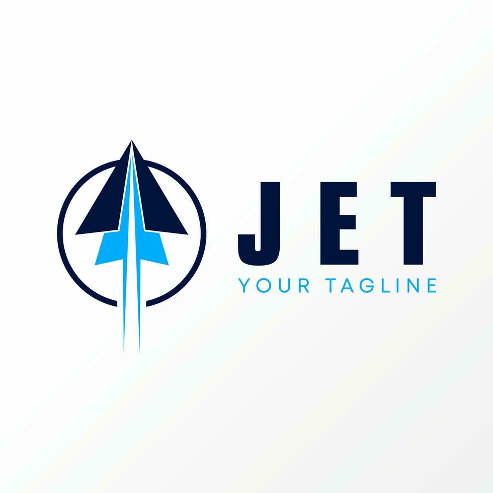 Logo Design Grafik Konzept kreativ abstrakt Prämie kostenlos Vektor Lager Papier Flugzeug schnell Flug im Kreis Linie. verbunden zu Transport Reise