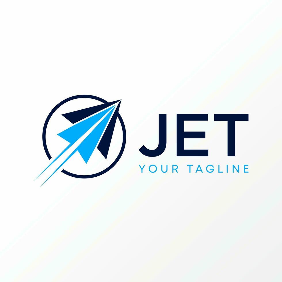 Logo Design Grafik Konzept kreativ abstrakt Prämie kostenlos Vektor Lager Papier Flugzeug schnell Flug im Kreis Linie. verbunden zu Transport Reise