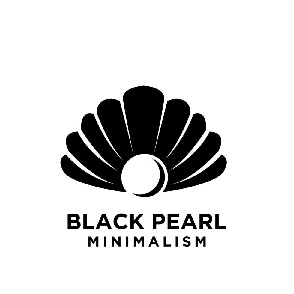 enkel svart pärla minimalism vektor ikon logotyp illustration design