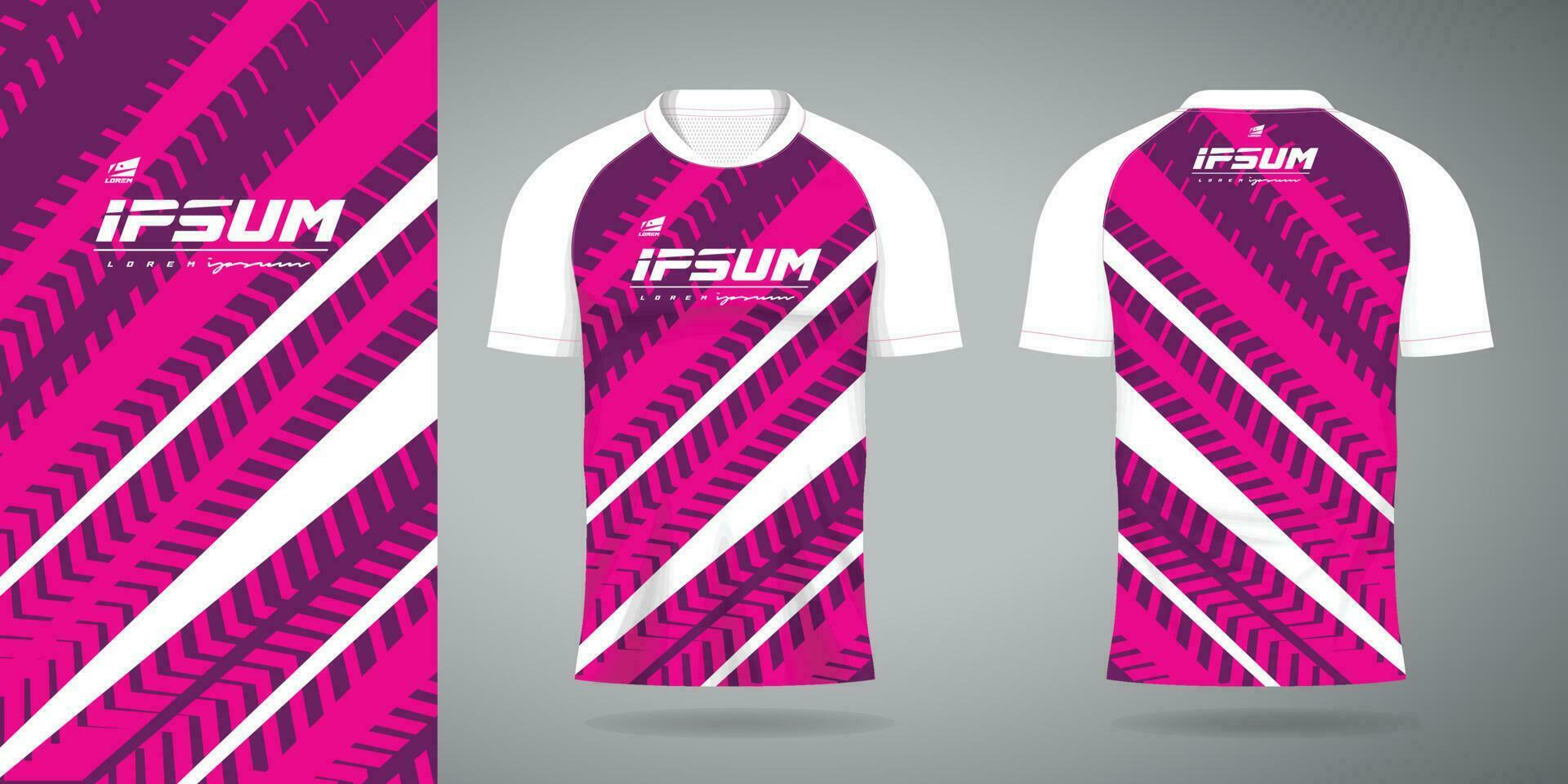 Rosa lila Jersey Sport Uniform Hemd Design Vorlage vektor