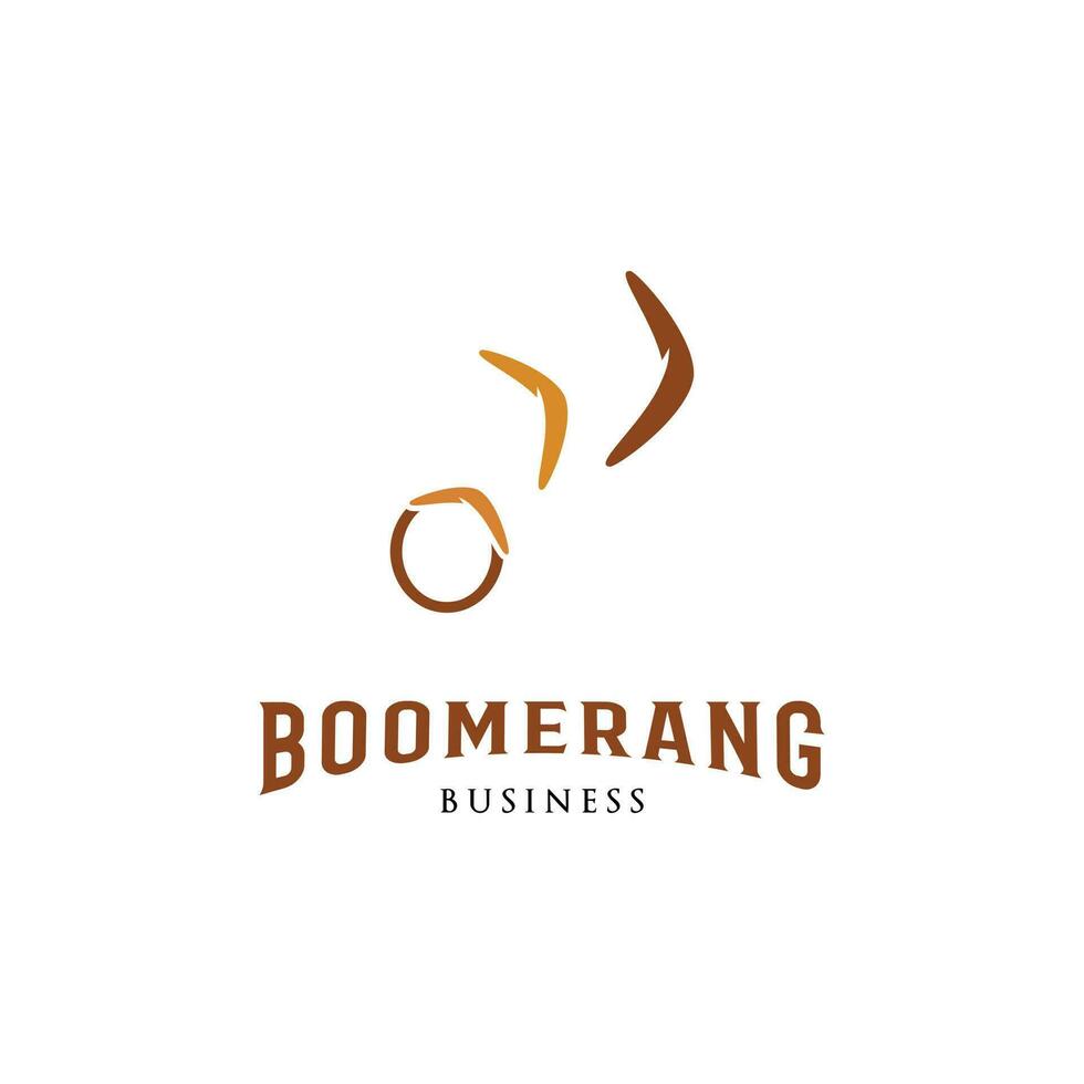 Initiale Brief Ö Boomerang Symbol Logo Design Vorlage vektor