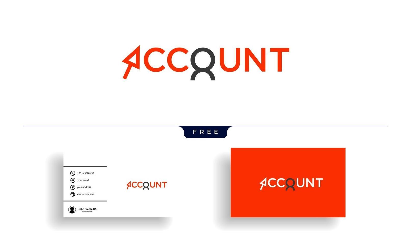 Buchhaltung Finanzen kreative Logo Vorlage Vektor isoliert mit Visitenkarte Design Vektor