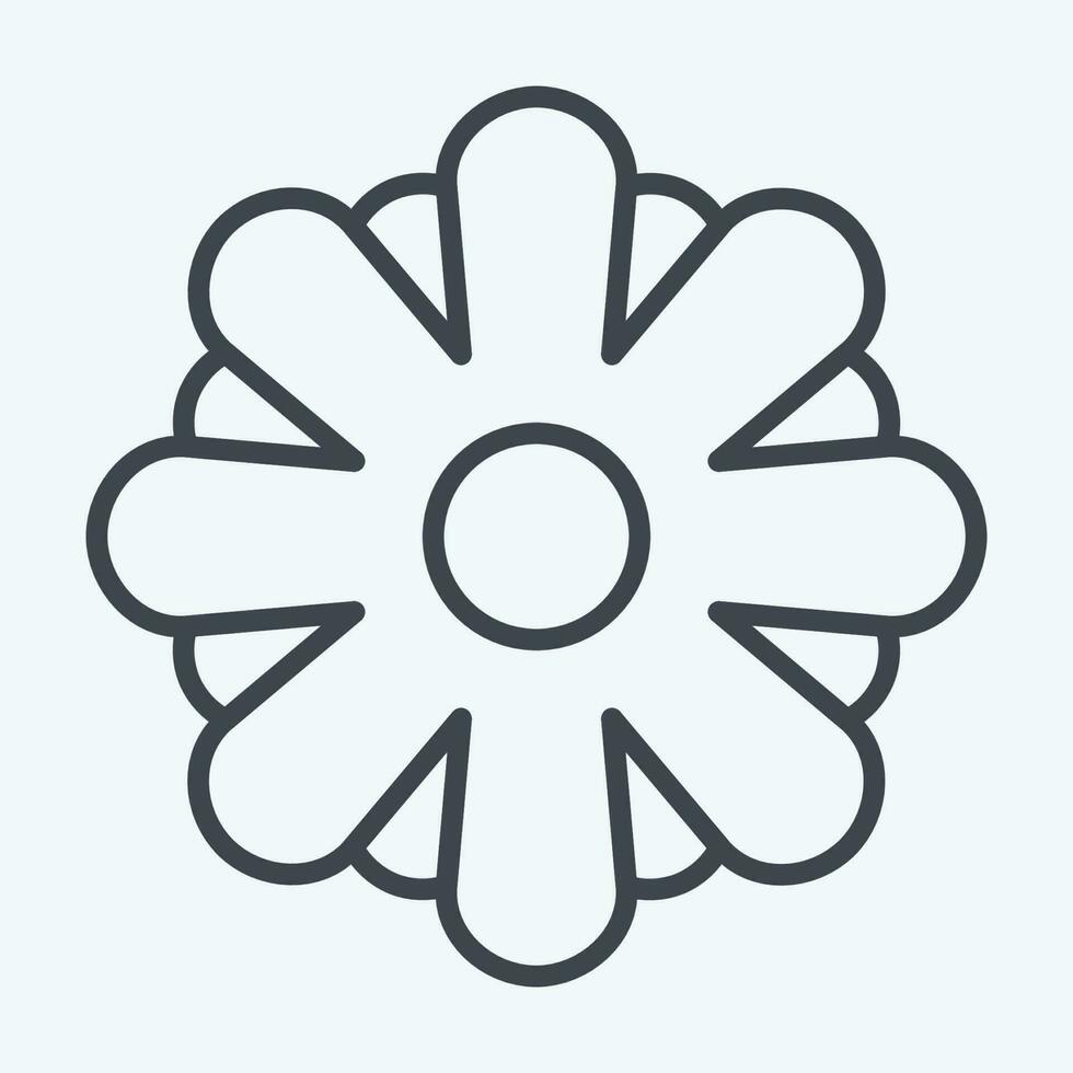 Symbol Aster. verbunden zu Blumen Symbol. Linie Stil. einfach Design editierbar. einfach Illustration vektor