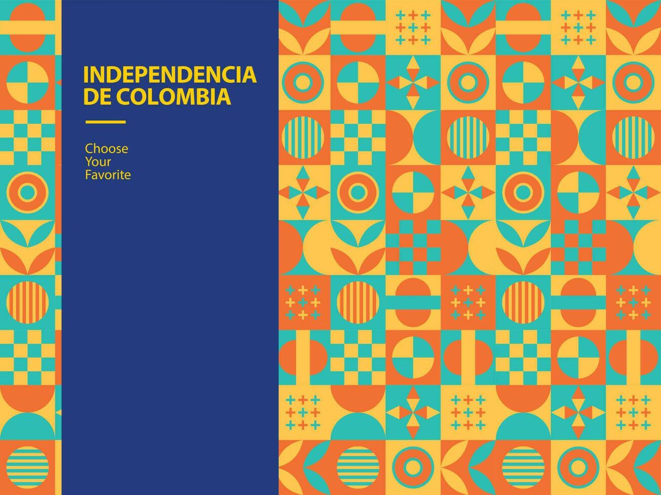 Independencia de colombia flagga händelse stolthet vektor resa gul Semester element frihet nationell konst