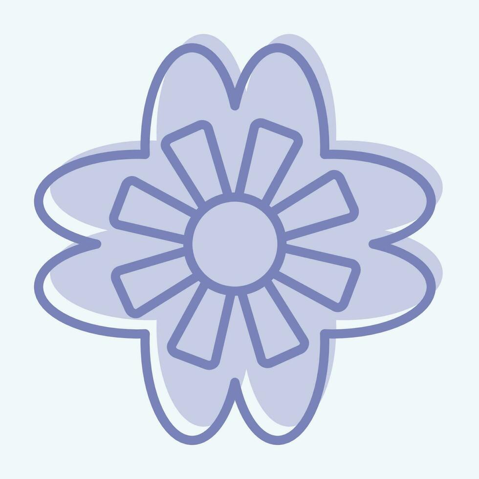 ikon violett. relaterad till blommor symbol. två tona stil. enkel design redigerbar. enkel illustration vektor