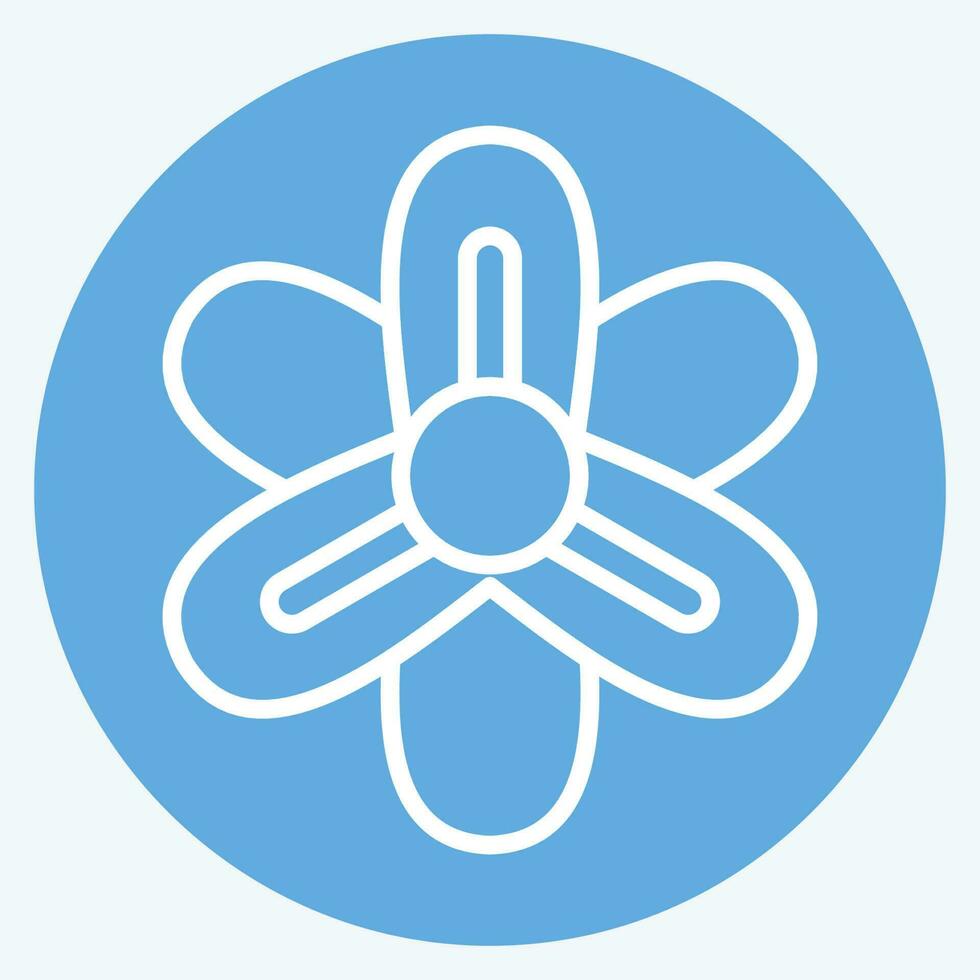 Symbol Hyazinthe. verbunden zu Blumen Symbol. Blau Augen Stil. einfach Design editierbar. einfach Illustration vektor