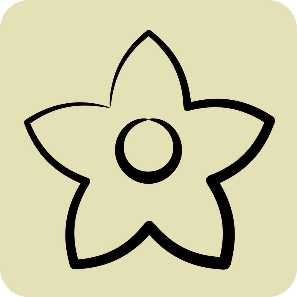 Symbol Bollon. verbunden zu Blumen Symbol. Hand gezeichnet Stil. einfach Design editierbar. einfach Illustration vektor