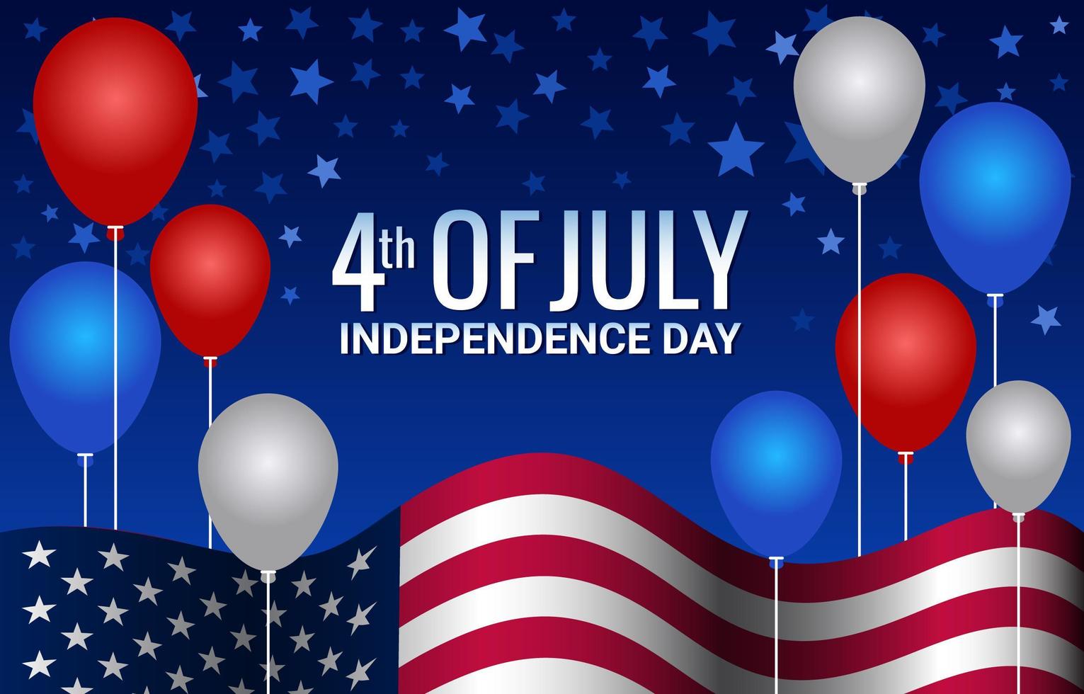 firar amerikansk självständighetsdag vektor