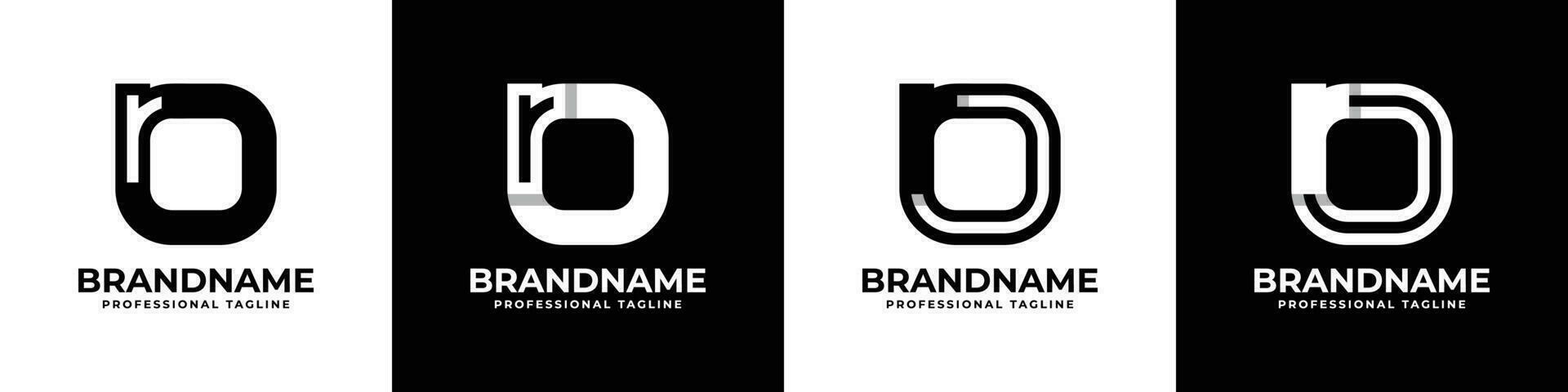 brev eller eller ro monogram logotyp, lämplig för några företag med eller eller ro initialer vektor