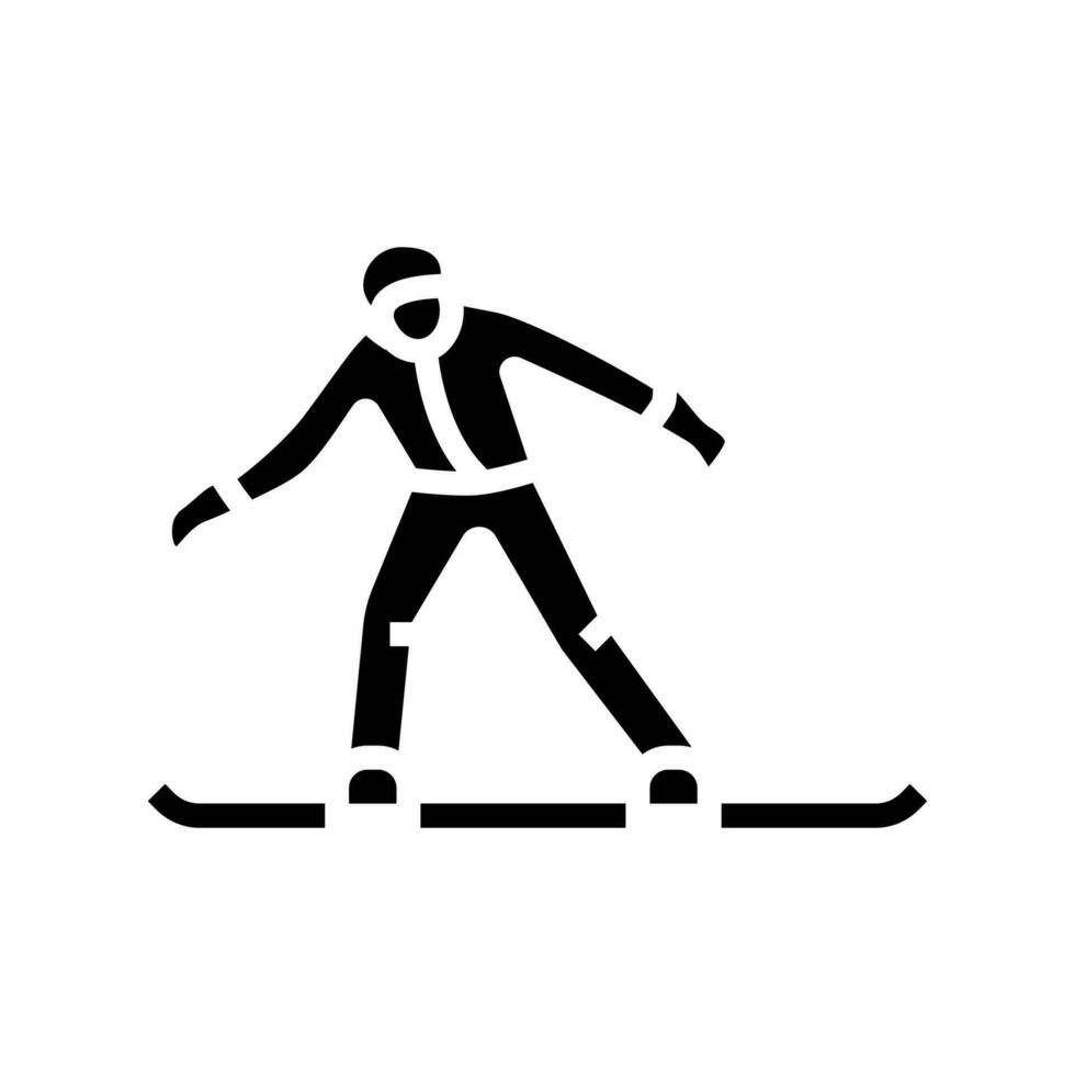 Snowboarden Winter Jahreszeit Glyphe Symbol Vektor Illustration