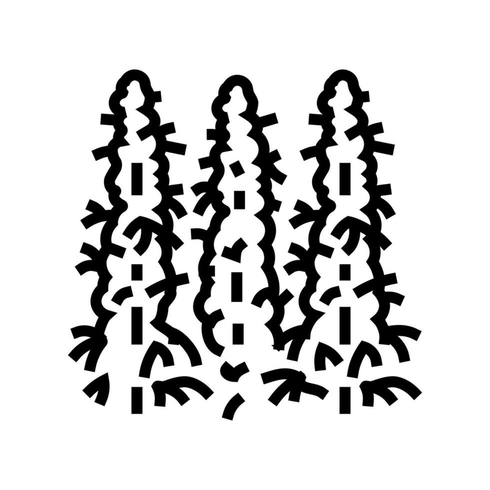 cannabis fält linje ikon vektor illustration