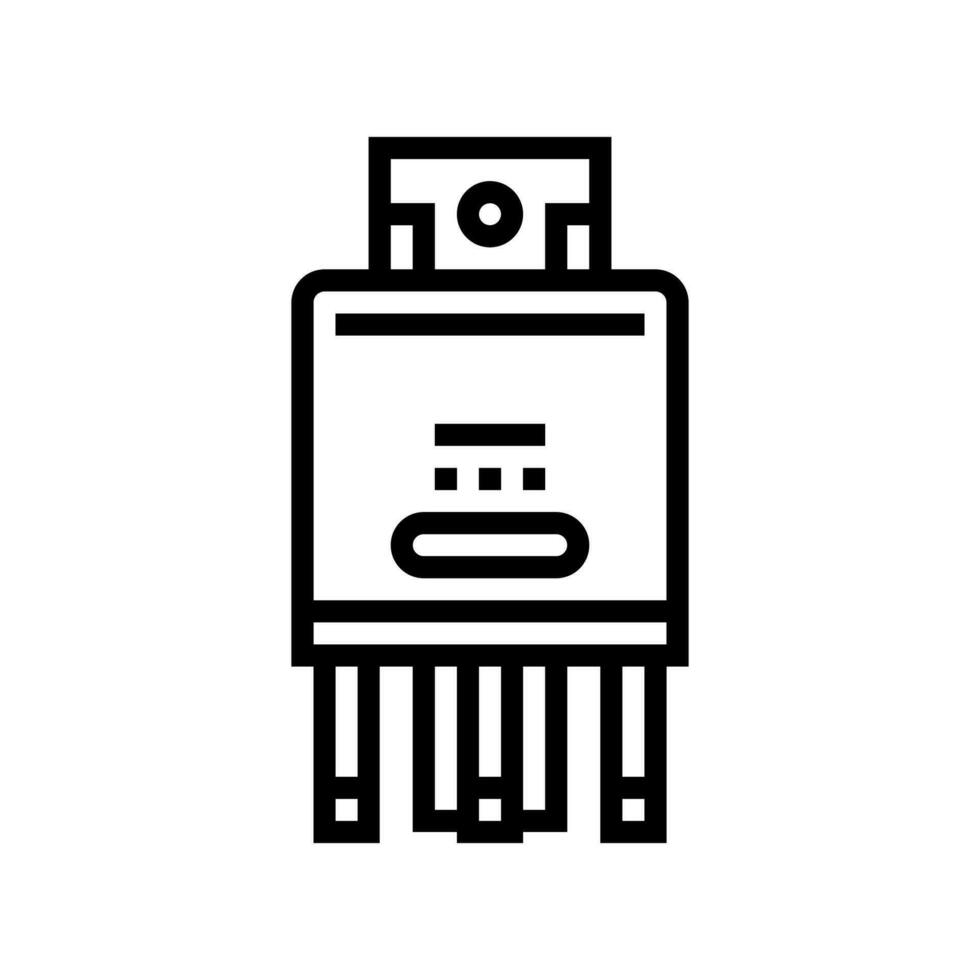 Relais elektronisch Komponente Linie Symbol Vektor Illustration