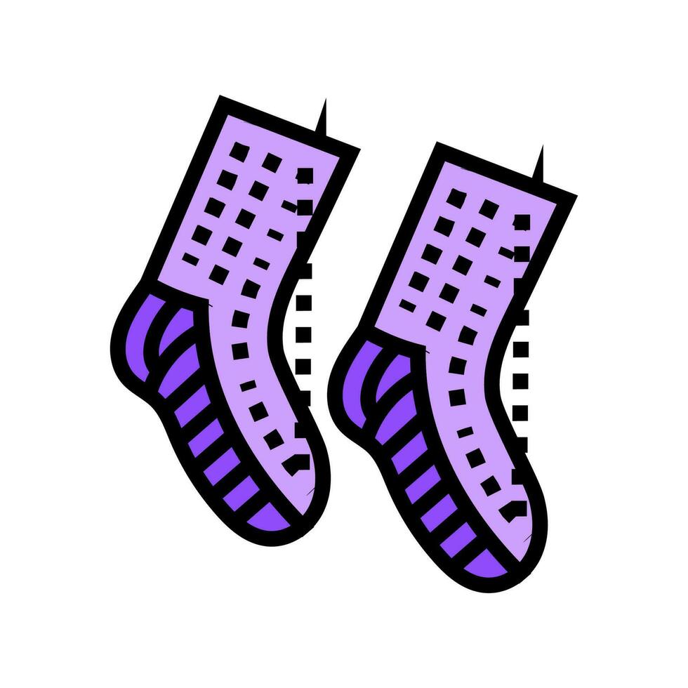 Socken Stricken wolle Farbe Symbol Vektor Illustration