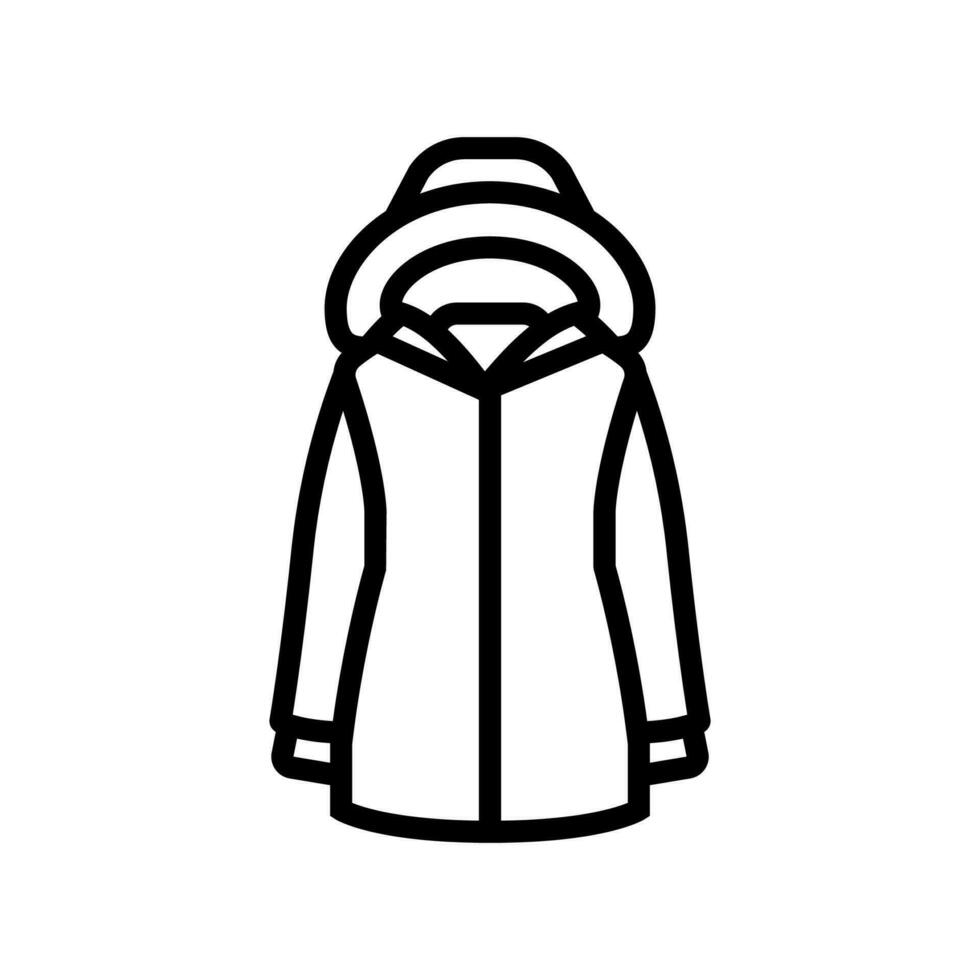 Winter Mantel Jahreszeit Linie Symbol Vektor Illustration