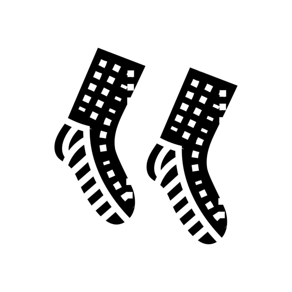 Socken Stricken wolle Glyphe Symbol Vektor Illustration