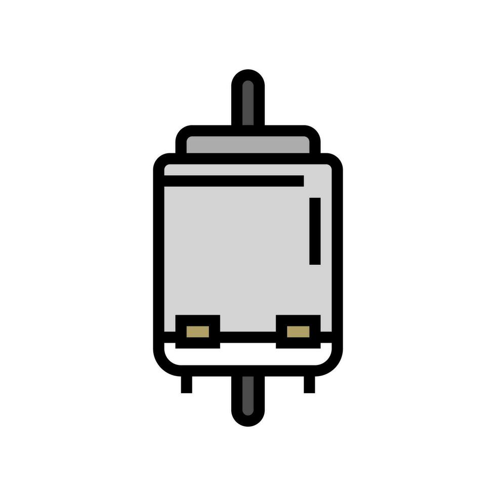 dc motor elektronisk komponent Färg ikon vektor illustration