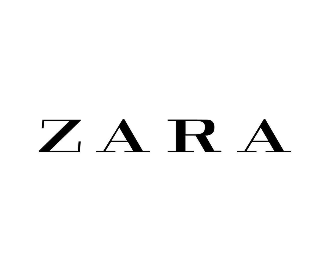 zara varumärke symbol svart logotyp kläder design ikon abstrakt vektor illustration